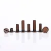 10pcs Metal Red Bronze Binding Chicago Screws Nails Long Studs Rivets Leather Craft Hardware Accessories Rod Length 4~125mm