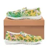 Повседневная обувь Instantarts Tropical Kactus Print Green Women Женщины дизайн моды.