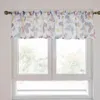 Butterfly Printed Curtain Valance for Light Blocking Kitchen Bedroom Window