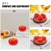 Fleurs décoratives 8 PCS Imitation de tomate Modèles de légumes simulés Faux Pops Fruits artificiels Décoration de cuisine