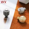 WV Crystal Cabinet Drawer Handle Light Luxury Wine Garderob Door Knobs Diamond Pulls Knobs Single Hole Decor Furniture 330