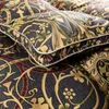 2022 Luxury Goose Down Quilt Tryckt 600TC Däcke Winter No Noise Comporter Queen King Size