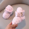 Baby Winter Cute Shoes For Girls Walk Boots For Boys Star Ankle Kids Shoes Toddlers Comfort Mjuka nyfödda varma stickade tossor