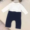 Klassiekers pasgeboren jumpsuits peuter bodysuit maat 59-90 cm knappe schouderbandbroeken ontwerp baby kruipende pak 24april