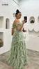 Party Dresses Lorie Green Prom Dress Ball Ball Gowns Off the Shoulder Ruched Organza Elegant Tiersed Evening Sweetheart