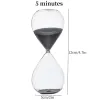 5 minutes Horloge de sable Timer Home Decor Glass Sherglass Desk Ornement Wares Wares Souglass Enfants Couleurs assorties Couleurs disponibles disponibles