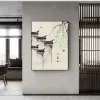 Architettura cinese WaterColor Canvas Art Painting Nordic Landscape Poster Stampa Picture murali Decorazione giapponese Corea