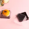 Present Wrap 50st Mini Cake Box Dessert Packaging Plastic Container Trays Transparent Baking Packing Boxes Wedding Party Candy Supplies