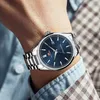 Wristwatches Business Men's Watch VA VOOM 2024 Fashion Trend Blue Stainless Steel Waterproof Quartz Movement Boutique Men Casual Wristatch