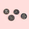 Zegar nauki i chemii Matematyczna formuła szkliwa Pinki okresowy stół elementów broszki