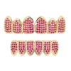 Hip Hop Teeth Grillz Set Top Bottom Gold Silver Braces Fashion Jewelry Punk Cosplay Halloween Party Tooth Grills Gifts