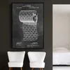 Papier toilette en papier breveté Affiche de salle de bain brosse à dents Structure de toilette Blueprint Canvas PEINTURE MAL ART PRINTS WC SIGNER HOME