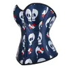 Corsários Top Women Sexy Bustier Bustier Bust Bust Corset Pumpkin Skull Prinde CorsElet Plus Tamanho Burlesco Figurino