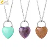 CSJA PENDANT NATUREL PENDANT GUINSE COLLE CHARME COEUR PENDANTS AMÉTHYSTS TIGERE OEUX OBSIDIAN ROSE JIANIELLE DE QUARTZ H066