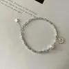 Bangle 925 Sterling Silver Armband Partial Pearls Knots Armband For Women Fashion Luxury Design Bead Jewelry Charm Armband Gift 240411