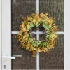 Decorative Flowers Spring Welcome Wreath Simulated Flower Door Hanging Decoration Artificial For Home Decor