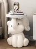 Heminredning Interiör Figurer Creative Elephant Staty Sidobord vardagsrum Hemprydnader kaffebord Bedside Storage Rack