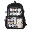 Japanese Kawaii Itabag Kvinnor Transparent ryggsäck Stor kapacitet ITA -skolväskor för högskolestudent JK 240328