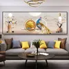Neue chinesische Blumenvase Leinwand Malerei Wandkunst Peacock Golden Tree Poster und Drucke für Wohnzimmer Schlafzimmer Wanddekoration