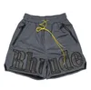 Donna Pant Rhude Shorts Mutandine Mens Designer Lettera Gialla Black Gales