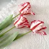 Fleurs décoratives 3 / 5pc Parrot artificiel Tulip Colorful Real Touch Fake Flower Bouquet pour le jardin de mariage Party Party Gradient Tulips Silk