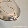 High -end Vancelfe Brand Designer kettingversie Volledige diamant vlinder ketting voor vrouwen 18K Rose Gold White Trendy Designer Merk Sieraden