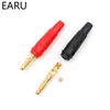 New 4mm Plugs pure copper Gold Plated Musical Speaker Cable Wire Pin Banana Plug Connectors Red Black Blue Green Yellow