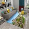 3D British Country Town Carpet Beautiful Country View Rugs for Kitchen Bathroom Anti-Slip Rug Living Room Bedroom Decor Carpets