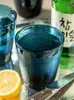 Weingläser Blaues Glas Milch Tasse exquisite Mädchen trinken Saft kaltes Wasserliebhaber Geschenk