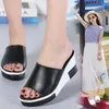 Slippers platform Wedges For Women Dames flip-flops mode dikke bodem chunk sandalen student strandschoenen glijbanen 2024