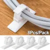 4/8Pcs Plastic Cable Organizer Clips Self-Adhesive Cable Clamp Home Office Desktop Cord Management Fixed Holder Data Wire Winder