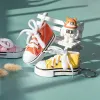 Schattige mini canvas sneaker sleutelhanger tennisschoenen sleutelhanger sportschoenen sleutelhangers voor dames heren tas hangende paar vriend cadeau