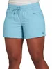 Women Fashion Casual Solid Color Elastic Waist Split Shorts Short Pants 240407