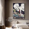 Vintage Japanische Samurai Kunstplakat Samurai im Kampf Leinwand Druckmalerei Vintage Wohnzimmer Wandkunst Home Dekoration