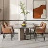 Luxury Luxury Nordic Style Dining Dining Home Home Living Room Back Rack Recard Tabouret en cuir Chaise Hôtel Hotel Cafe Dining Tabinet