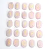 25 pièces Natural Rose Quartz sculpté Crystal Reiki guérison Palm Palm Stone gravée Lettrage païen Wiccan Rune Stones Set avec un 9778122