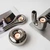 Luxury Electroplasting Silver Geométric Ceramic Candlestick Ornements Modèles Modèles Salle Bureau Art Soft Home Decoration