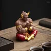 Dekorativa figurer Bull Demon King's Ornaments Zisha Zhaocai Town House Chinese Style Living Room Porch Wine Cabinet Decoration Mascot