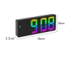 Acrylic/Mirror Digital Alarm Clock Voice Control Colorful Font Night Mode Table Clock Snooze 12/24H Electronic LED Clocks