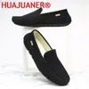 Chaussures décontractées pour hommes Slip on Locs Men Fashion Mocasins en cuir en daim conduisant des appartements de luxe masculins des hommes de luxe masculins