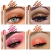 Pinkiou Glitzer Lidschatten Stick Rotary Glühen Lidschattenstifte wasserdichtes Anti-Sweat Dauerhaftes schmudgedes Lidschatten 4 Farben 240408