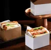 Carta sandwich kraft brindisi spessa pacchetti di imballaggio per la colazione confezionamento hamburger grasso remaro a prova di carta regalo