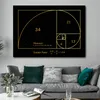 Poster a spirale Fibonacci Scienza unica matematica Golden Ratio Golden Super Engineering Tela Painting for Ingegnere Study Room Decorazioni per la casa