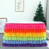 Tutu tablecloth Tableth Table Skirt Bright Tulle Wedding Table Decorations for Birthday Banquet Bridal Shower