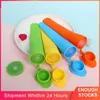 Silikon Popsicle Mögel med lock Handheld Frozen Ice Pop Mold återanvändbar Easy Release Ice Pop Maker Popsicle Mold Ice Cream Tool