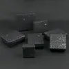 Black Starry Sky Square Cardboard Kraft Jewelry Boîtes Boîtes de boucles d'oreilles Collier Collier Boîtes à cadeaux pour emballages de bijoux 1PCS