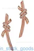 Topklasse luxe tifanccy merk ontwerper oorbel licht luxe touw knoop oorbellen 925 zilveren ingelegde hoogwaardige ontwerpers sieraden