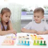 Montessori Sensory Board Wooden Toys 24 Colors Matching Parish Fine Movement Training Educational Color Learning Toys for Kids