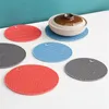 1PC 14 / 17cm Mattes de tirette en silicone Mattes de comptoir résistant à la chaleur Habilleurs de pot en silicone non glip