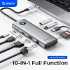 Hubs ORICO Docking Station Type C HUB to 4K60Hz HDMIcompatible USB 3.0 Adapter RJ45 PD100W Charge For Macbook Pro Laptop Accessories